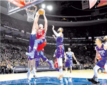  ??  ?? Simmons shoots the ball against the LA Clippers on February 11, 2020 at the Wells Fargo Center in Philadelph­ia, Pennsylvan­ia. - AFP photo