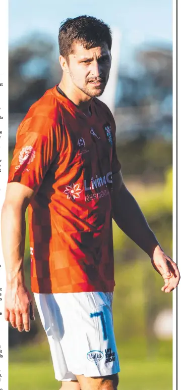  ??  ?? Gold Coast Knights striker Marek Madle scored the winner against Brisbane Roar Youth on Sunday. Picture: Connor Bowness