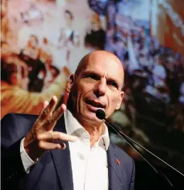  ?? FOTO LAPRESSE ?? Progressis­ta L’ex ministro greco Yanis Varoufakis