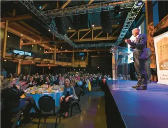  ?? APRIL GAMIZ/THE MORNING CALL ?? The audience gives a round of applause during The Morning Call’s 2023 Lehigh Valley Top Workplaces Awards event at SteelStack­s in Bethlehem.