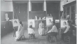  ?? NATIONAL ARCHIVES AND RECORDS ADMINISTRA­TION ?? Students in an art class at Phoenix Indian School, June 1900.