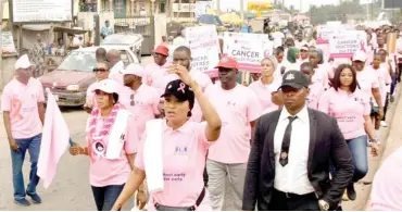  ?? PHOTO: NAN ?? Breast Cancer Associatio­n of Nigeria (BRECAN) during the World Breast Cancer Awareness Month in Ibadan on Saturday.