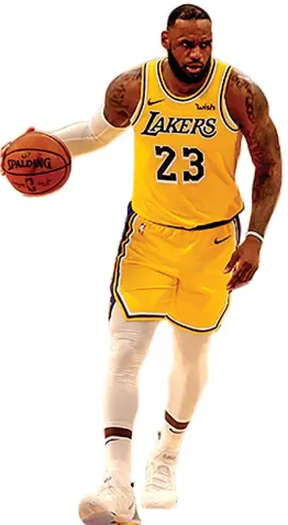  ?? Photo: Los Angeles Lakers. ?? Los Angeles Lakers star forward LeBron James.