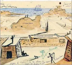  ?? ARCHIVO ?? El esbozo que Dalí hizo del complejo vacacional de Cadaqués