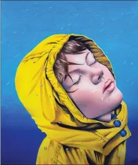  ?? SUBMITTED IMAGES ?? Elizabeth Knox, a senior at Pottsville High School, received a Best in Class award for this colored-pencil portrait, Let the Rain Pour.