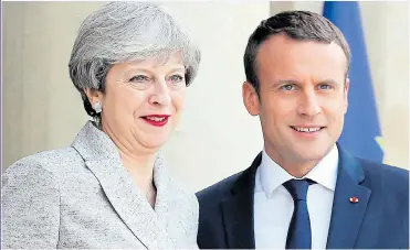  ?? Picture: GETTY ?? PROGRESS? The Prime Minister is talking directly to President Macron over a deal