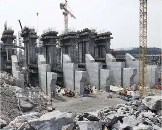  ?? ANDREW VAUGHAN/THE CANADIAN PRESS ?? As Canada strives to bolster its renewable capacity, environmen­tal activists have hindered the developmen­t of hydro dams like Nalcor Energy’s Muskrat Falls Project in Labrador.