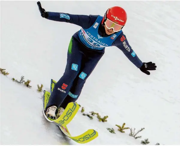  ?? Foto: Georg Hochmuth/dpa ?? Skispringe­rin Katharina Althaus: Holt sie am Donnerstag die erste deutsche Medaille?