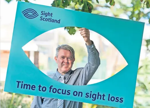  ?? ?? Seeing the way forward Gavin Jarron, from Sight Scotland’s Royal Blind School