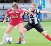  ?? ?? The Magpies beat AFC St Austell 4-0 at Burnham's 1878 Stadium on Sunday. Photo by Andrew Batt.