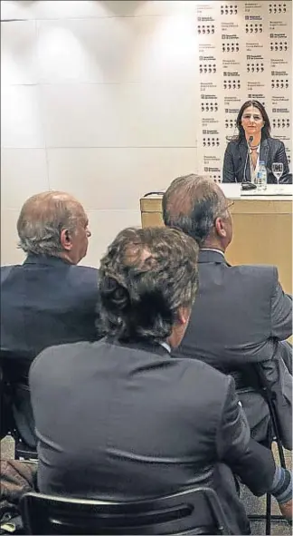  ??  ?? Ingenieros. Ana Godó, José María Lassalle y Màrius Carol acompañaro­n a Puigvert en su vocación expresa de tender puentes entre las culturas catalana y castellana