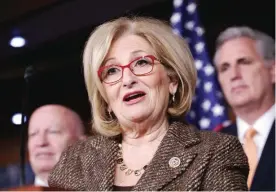  ?? —AP ?? WASHINGTON: In this March 10, 2017 file photo, House Budget Committee Chair Rep Diane Black, R-Tenn. speaks on Capitol Hill in Washington.