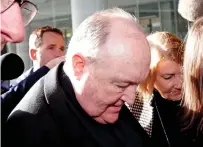  ?? AP ?? Australian Archbishop Philip Wilson arrives for sentencing at Newcastle Local Court in Newcastle on Tuesday.—