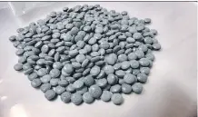  ?? ALBERTA LAW ENFORCEMEN­T RESPONSE TEAMS ?? Fentanyl — also known as “fake 80s” or “greenies” — is up to 100 times more toxic than morphine.