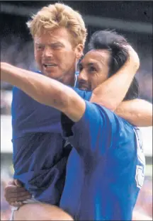  ?? Pictures: SNS ?? BACK IN TOWN: Mo Johnston, main, returns to Glasgow for the Old Firm derby after playing for both Celtic, above, and Rangers, below.
