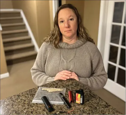  ?? COURTESY JENNIFER JACKSON ?? Jennifer Jackson, a social worker and mother of four talks about the struggles that her son has had since he started vaping at the age of 14.