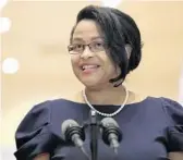  ?? WILFREDO LEE/AP ?? Renatha Francis speaks during a May 26 news conference at the Miami-Dade Public Library in Miami.