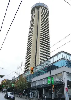  ??  ?? Plans went up on the City of Vancouver website on Friday for two condo towers to replace the Empire Landmark hotel on Robson Street.