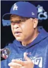  ??  ?? Dave Roberts, dirigente de los Dodgers.