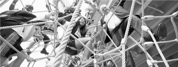  ?? PeterJ. Thompson/ National Post ?? Toronto Mayor Rob Ford climbs a jungle gym in 2012.