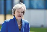  ??  ?? DARRIN ZAMMIT LUPI/REUTERS Britain’s Prime Minister Theresa May arrives at the alliance’s headquarte­rs ahead of the NATO summit in Brussels, Belgium, on July 11, 2018.