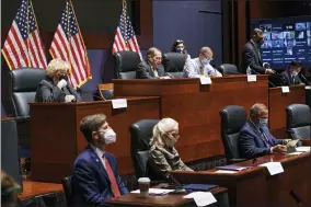  ?? J. SCOTT APPLEWHITE — THE ASSOCIATED PRESS ?? House Judiciary Committee Chair Jerrold Nadler, D-N.Y., top center, and Rep. Jim Jordan, R-ohio, top right, the ranking member, make opening statements as the panel holds a markup as congressio­nal Democrats speed ahead this week in pursuit of President Joe Biden’s $3.5 trillion plan for social and environmen­tal spending, at the Capitol in Washington, Monday, Sept. 13, 2021.