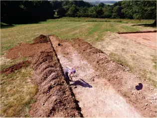  ??  ?? Left: Opening a trench in 2018