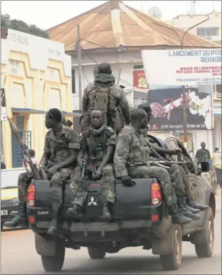  ?? Picture: REUTERS ?? ATTACK MODE: CAR soldiers on patrol in Bangui. Colonisati­on has left a bitter legacy, with African leaders calling for decolonisa­tion yet exploiting the benefits of modernity, says the writer.