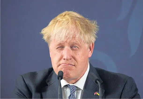  ?? ?? DIVIDE: Boris Johnson managed to hang on as prime minister on Monday after winning a vote of confidence among his Tory MPS.