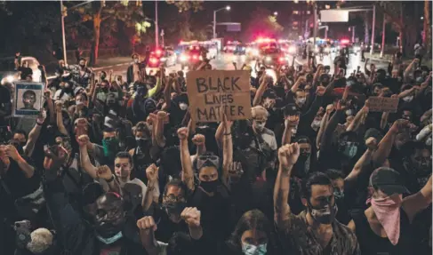  ?? Picture: GETTY IMAGES/AFP ?? Protesters march in New York City to denounce systemic racism in policing