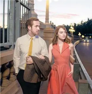  ?? Dale Robinette Lionsgate ?? “LA LA LAND,” written and directed by Damien Chazelle, stars Ryan Gosling and Emma Stone. The Los Angeles-set musical is the young director’s third film.