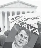  ?? CAROLYN KASTER/AP ?? Protest at the Supreme Court on Monday.