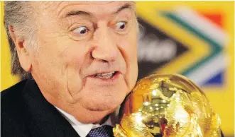  ?? THEMBA HADEBE/ THE ASSOCIATED PRESS/ FILES ?? With investigat­ions of corruption edging closer to his door, FIFA president Sepp Blatter had no choice but to resign his post.