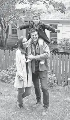  ?? TANIA SAVAYAN/ THE JOURNAL NEWS ?? Elizabeth and Ethan Finkelstei­n with their son, Everett, 6, at home in Nyack on Sept. 16. Cheap Old Houses features charming old houses across America for under $ 100,000.