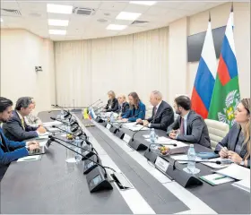  ?? CORTESÍA ?? Moscú. Ayer, autoridade­s de Ecuador y Rusia mantuviero­n una reunión.