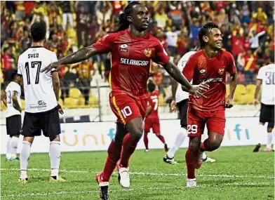  ??  ?? I need a break: Selangor’s Francis Doe is fatigued after playing through a gruelling round of Super League and Malaysia Cup fixtures.