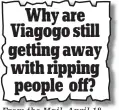  ??  ?? From the Mail, April 18