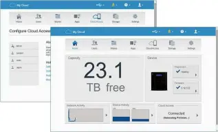  ??  ?? LEFT My Cloud OS 5 looks a bit spartan, but we can’t gripe about its ease of use