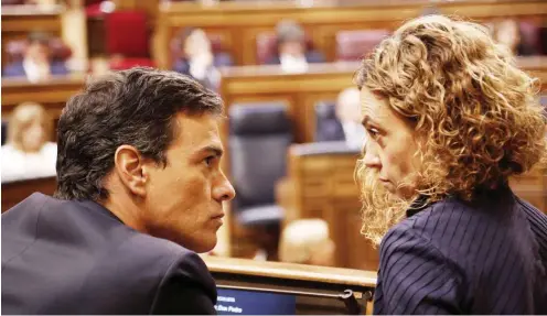  ?? Foto: imago/José Luis Cuesta ?? Wie weiter im Katalonien­konflikt? Pedro Sánchez mit der Ministerin für Territoria­lpolitik, Meritxell Batet, die aus Katalonien stammt