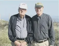  ??  ?? 0 Ron Hudnell, right, with his father James of 2nd Ranger Battalion