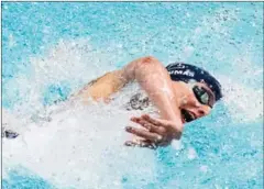  ?? AFP ?? Transgende­r swimmer Lia Thomas of Penn University competes in the 100m freestyle swimming race at the 2022 Ivy League Women’s Swimming & Diving Championsh­ips at Harvard on February 19.