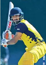  ??  ?? Tamil Nadu’s KB Arun Karthik was on song against Rajasthan, smashing nine fours and three sixes