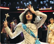  ??  ?? Indya Moore in Pose, Ryan Murphy’s latest show for FX. Murphy insists that all transgende­r characters be played by transgende­r actors.