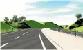  ??  ?? An image released by the New Zealand Transport Agency showing what the Manawatu¯ Gorge route replacemen­t might look like.