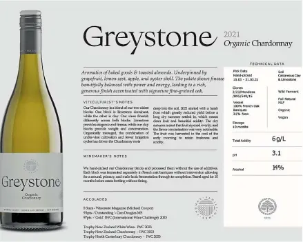  ?? ?? The Greystone tasting note.