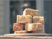  ?? ?? Sesame cashew and tahini blondies.