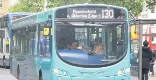  ??  ?? The 130 service from Didsbury to Macclesfie­ld will be scrapped from next month