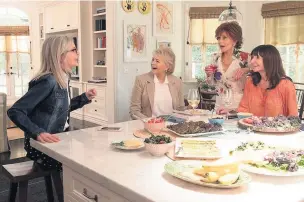  ??  ?? Diane Keaton, Jane Fonda, Candice Bergen and Mary Steenburge­n in Book Club