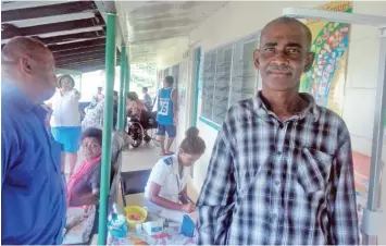  ?? Photo: Warwick Hotels and Resorts ?? Members of the community getting checked at the Korolevu Health Centre.