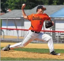  ?? AUSTIN HERTZOG - DIGITAL FIRST MEDIA ?? Daniel Boone pitcher Jordan Goodrich delivers to the plate against Boyertown.